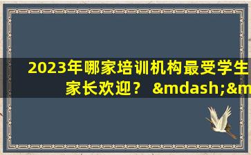 2023年哪家培训机构最受学生家长欢迎？ —— 雅思哪家比较好？